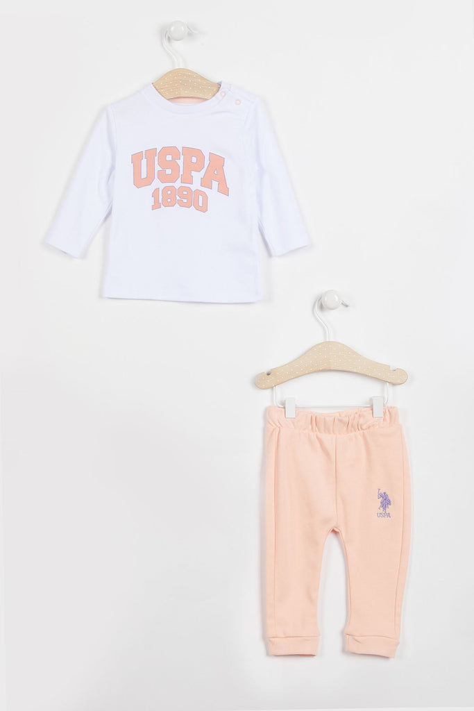 U.S. Polo Assn. pink trenerka za bebe (USB690-Light Pink) 2