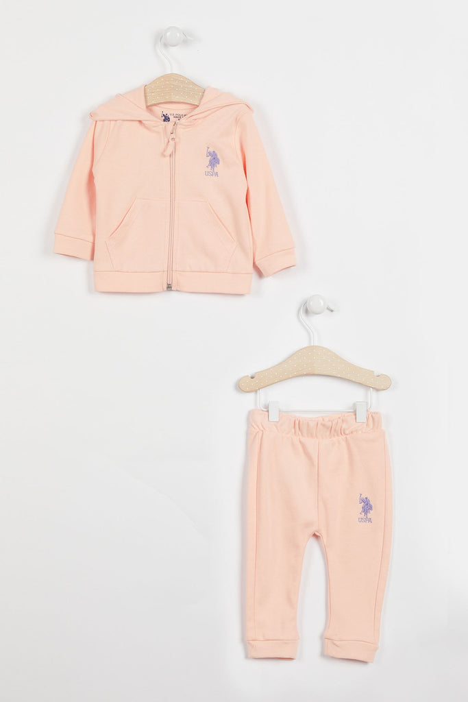 U.S. Polo Assn. pink trenerka za bebe (USB690-Light Pink) 3