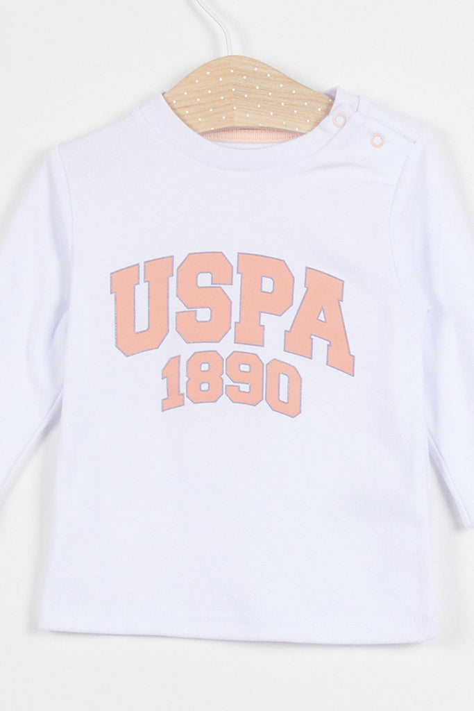 U.S. Polo Assn. pink trenerka za bebe (USB690-Light Pink) 7