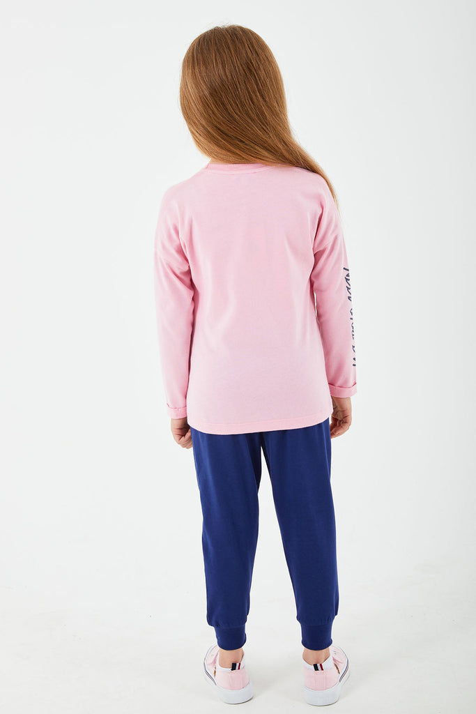 U.S. Polo Assn. pink pidžama za djevojčice (US1208-4-Sugar Pink) 2