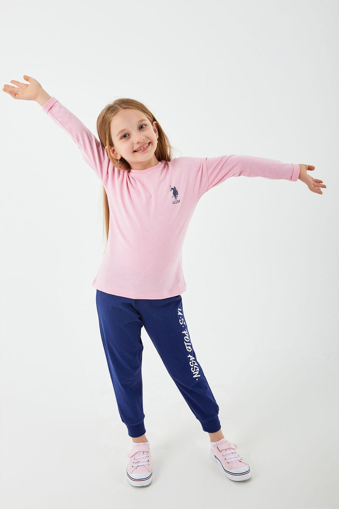 U.S. Polo Assn. pink pidžama za djevojčice (US1208-4-Sugar Pink) 1
