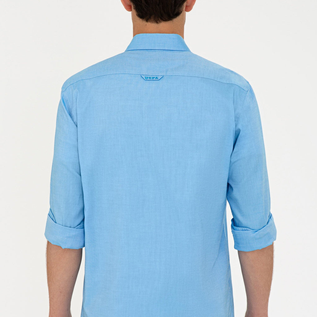 U.S. Polo Assn. muška plava košulja sa dugim rukavima
