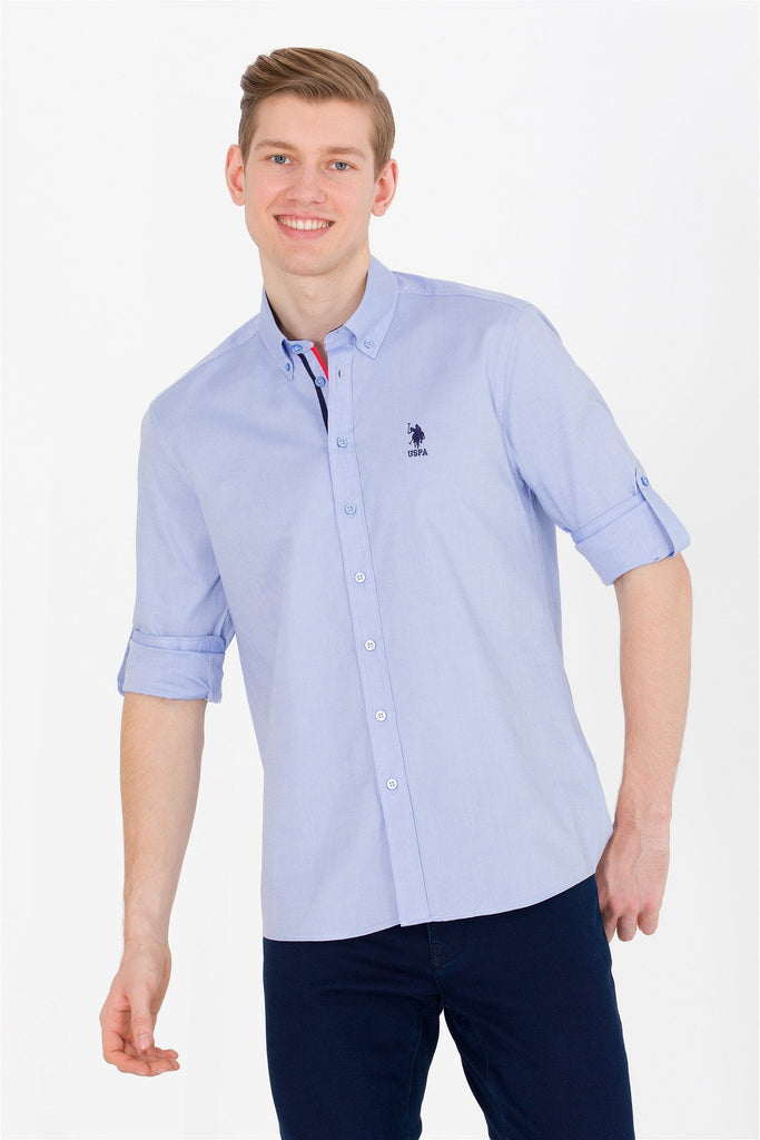 U.S. Polo Assn. plava muška košulja standard kroj-[SKU]