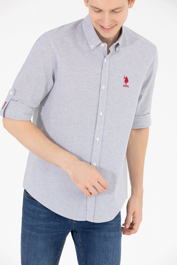 U.S. Polo Assn. plava muška košulja - crveni logo-[SKU]
