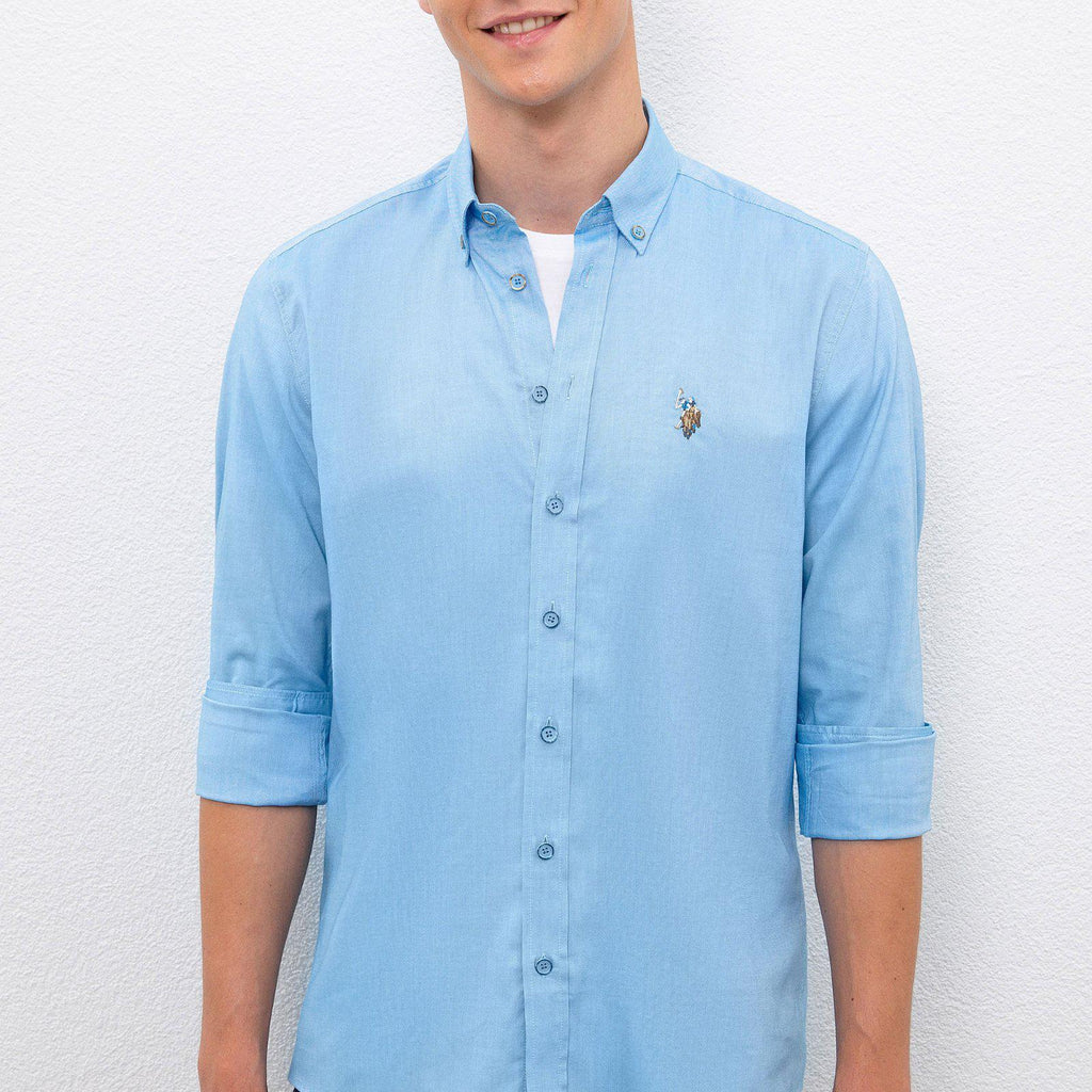 U.S. Polo Assn. pastelno plava muška košulja regular fit