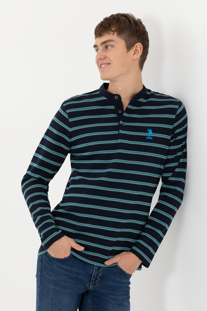 U.S. Polo Assn. plava muška majica s prugama