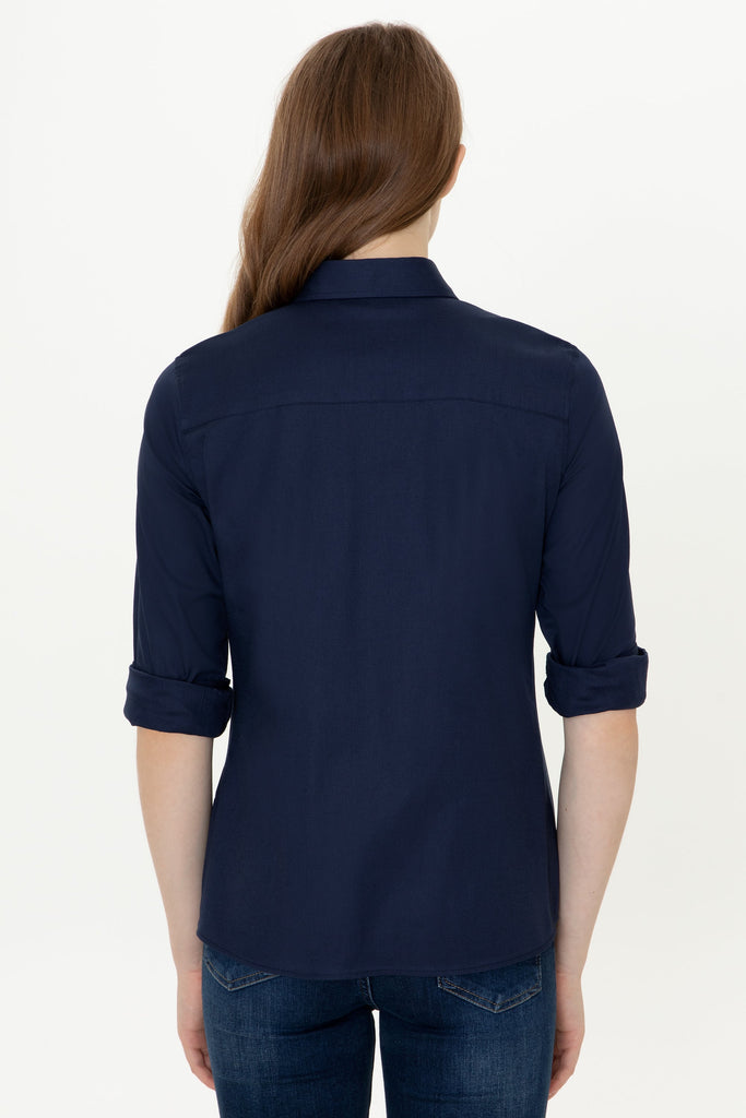 U.S. Polo Assn. plava ženska košulja sa dugim rukavima