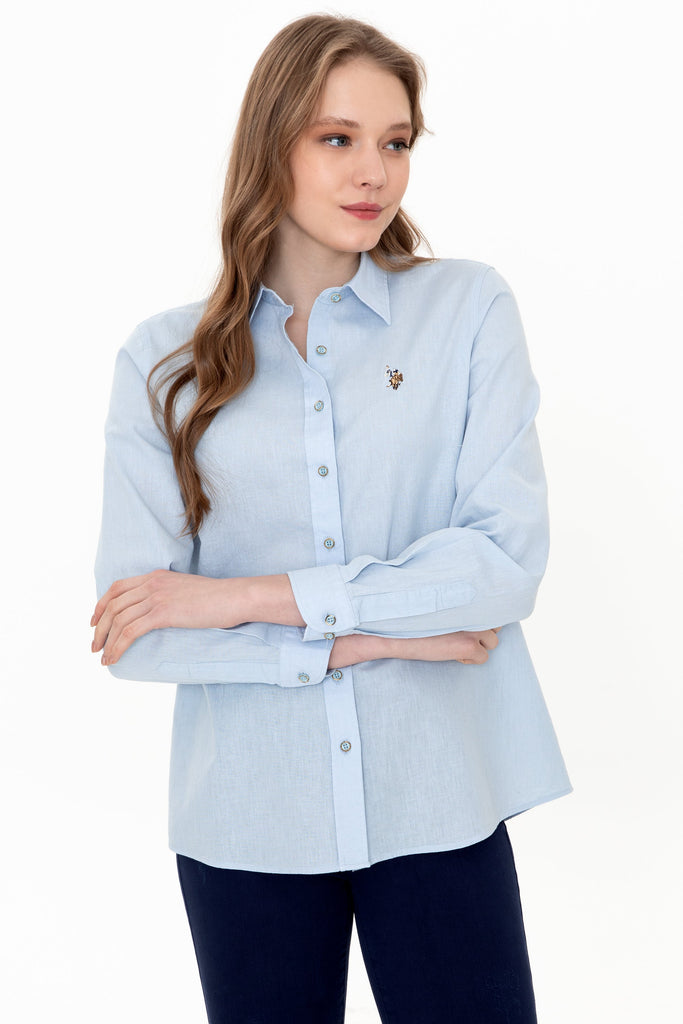 U.S. Polo Assn. plava ženska košulja standard kroj-[SKU]