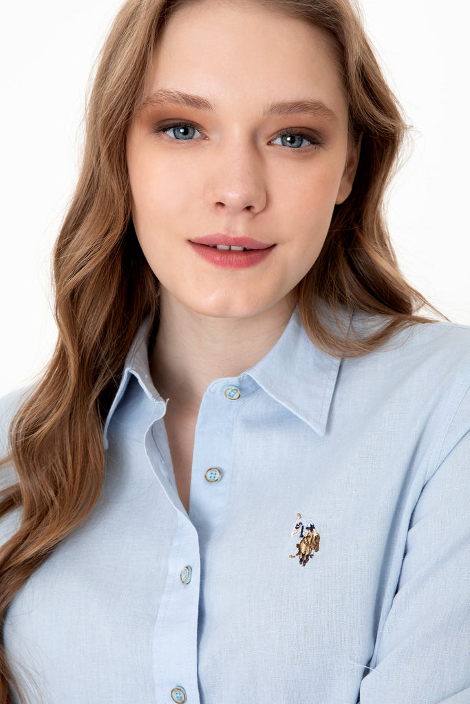 U.S. Polo Assn. plava ženska košulja standard kroj-[SKU]