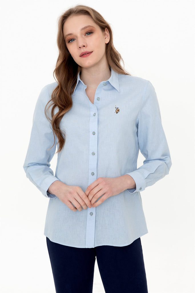 U.S. Polo Assn. plava ženska košulja standard kroj-[SKU]