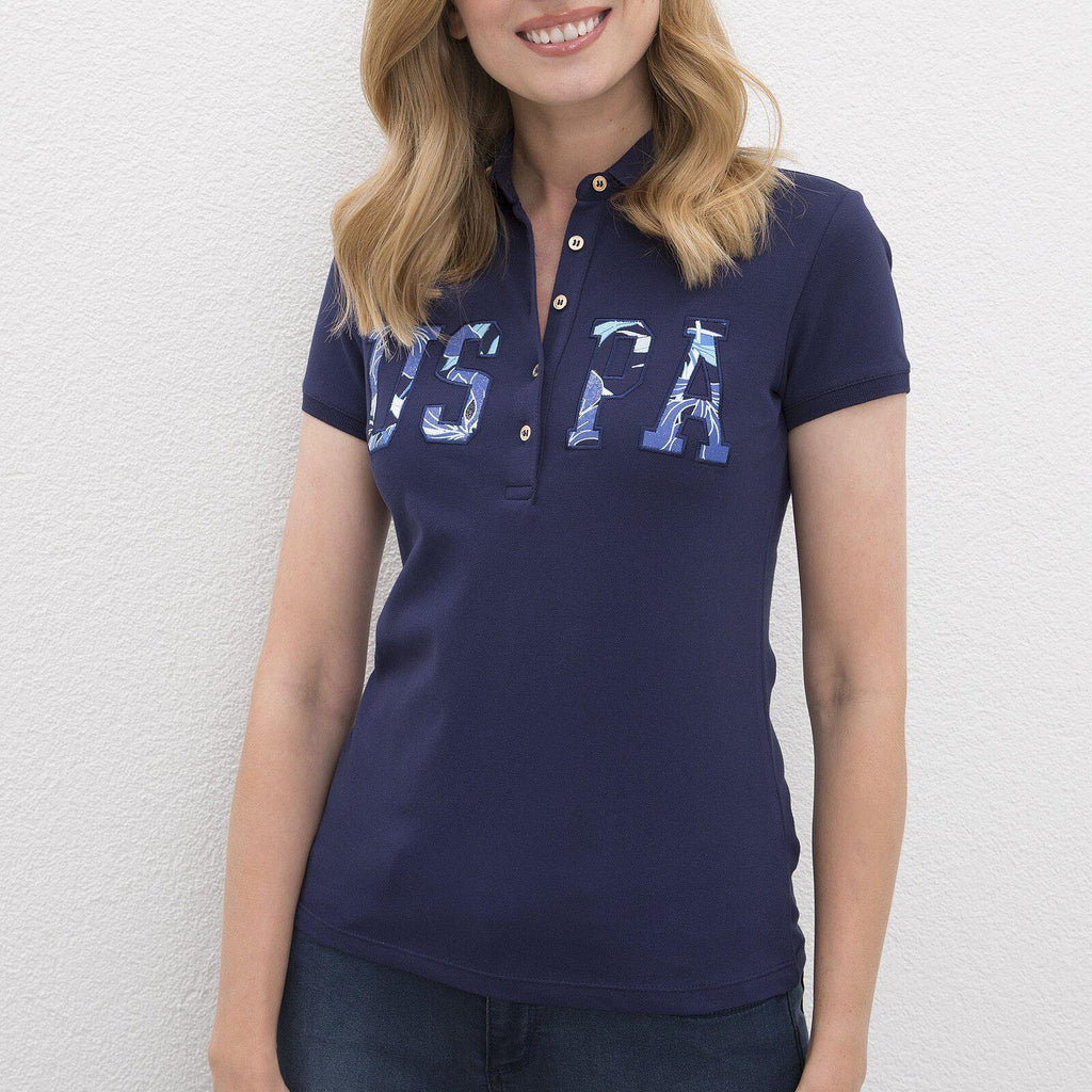U.S. Polo Assn. plava ženska polo majica USPA monogram