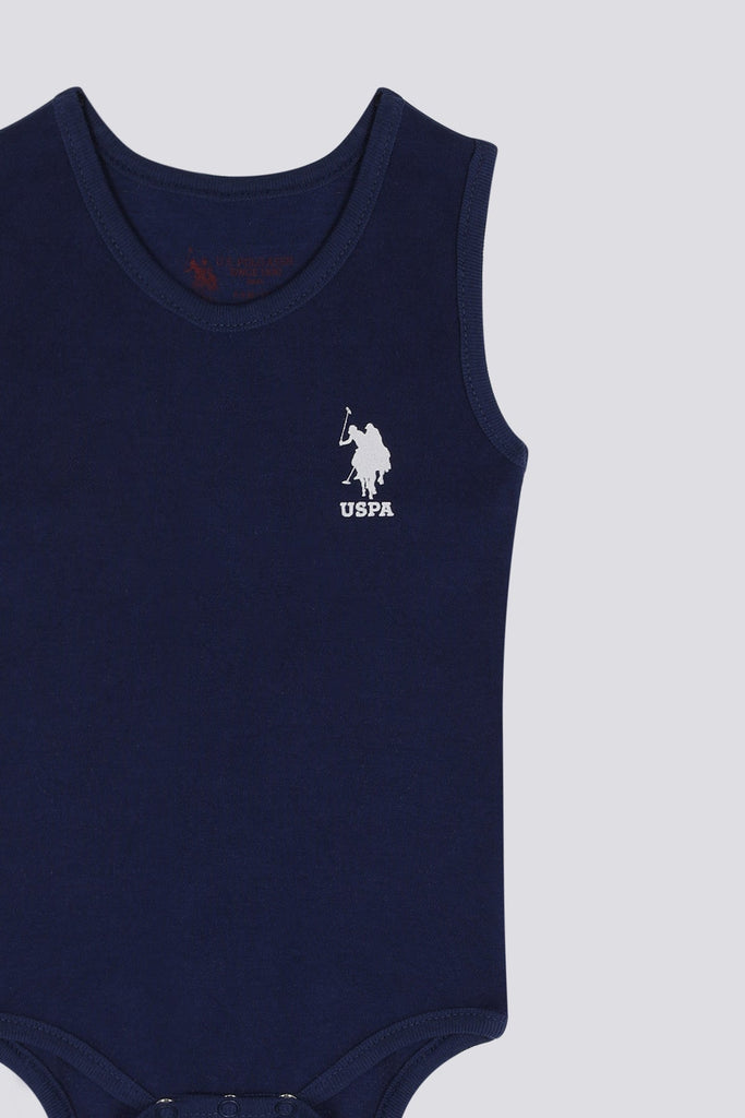 U.S. Polo Assn. plavi bodi za bebe kontrastnih rubova-[SKU]