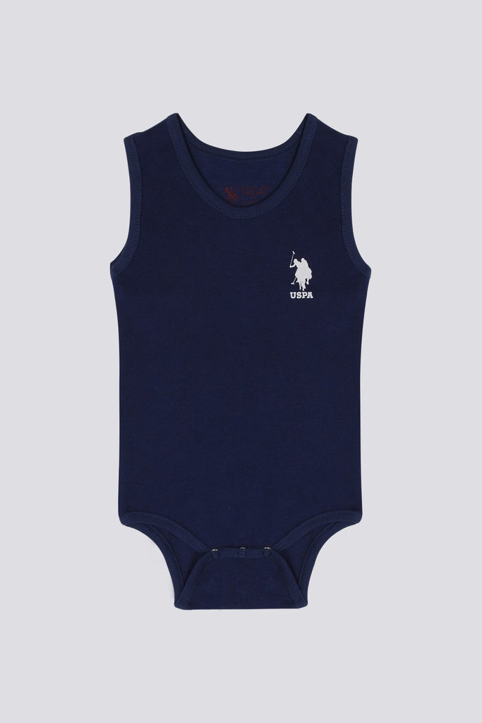 U.S. Polo Assn. plavi bodi za bebe kontrastnih rubova-[SKU]