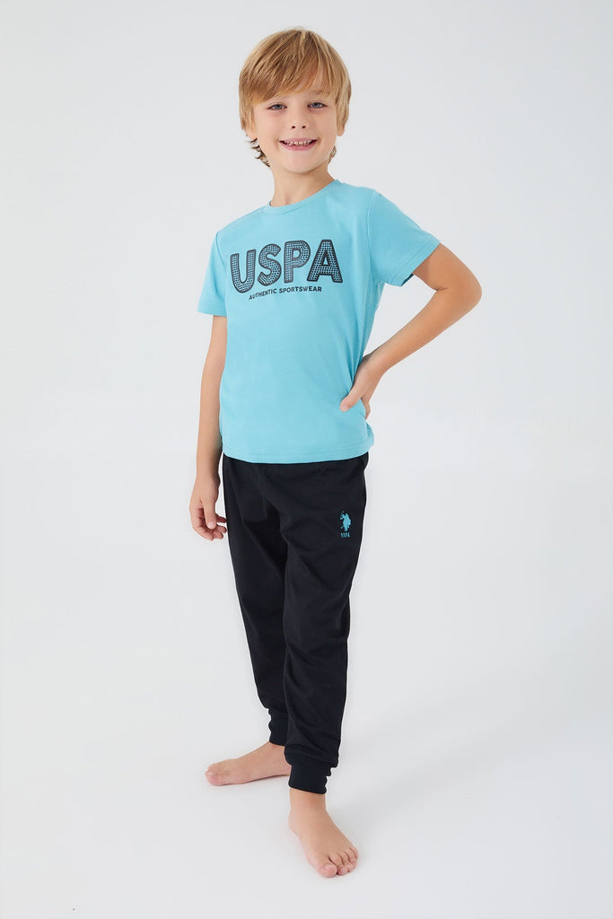 U.S. Polo Assn. plavi komplet za dječake (US1322-4-TEAL) 4