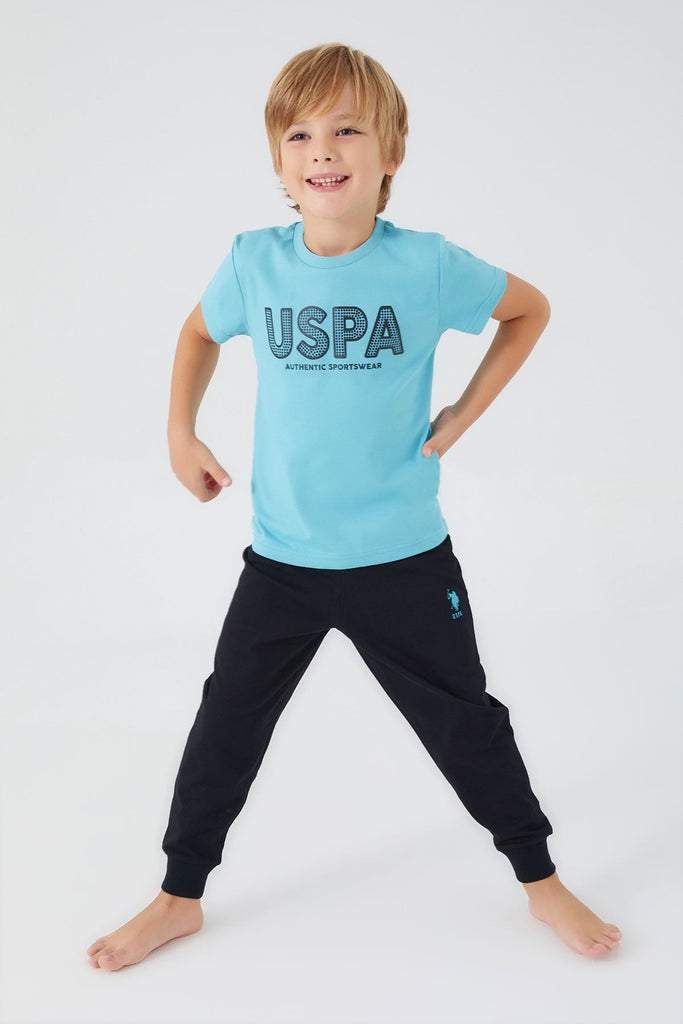 U.S. Polo Assn. plavi komplet za dječake (US1322-4-TEAL) 5