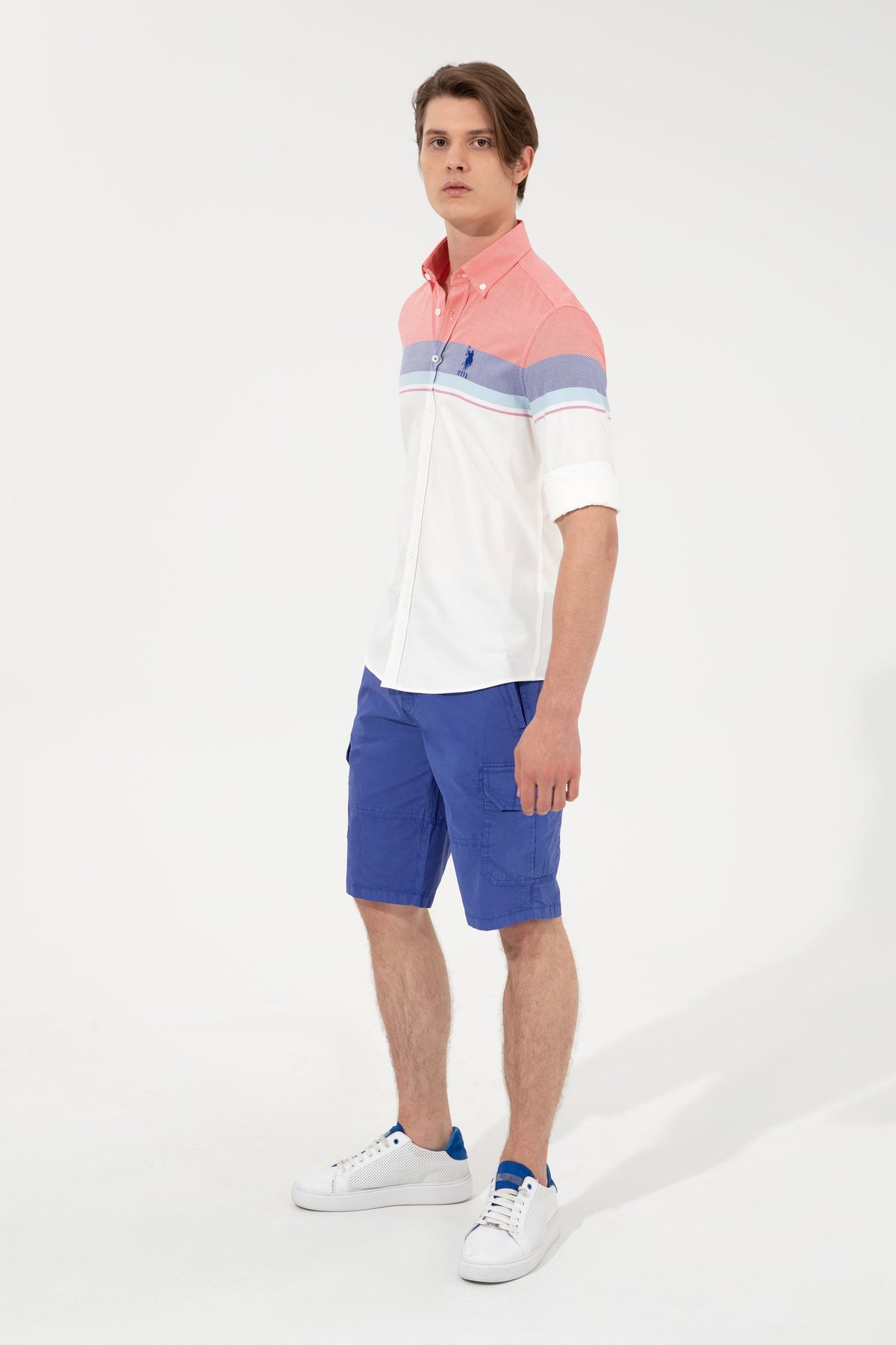 U.S. Polo Assn. plavi muški šorc s džepovima
