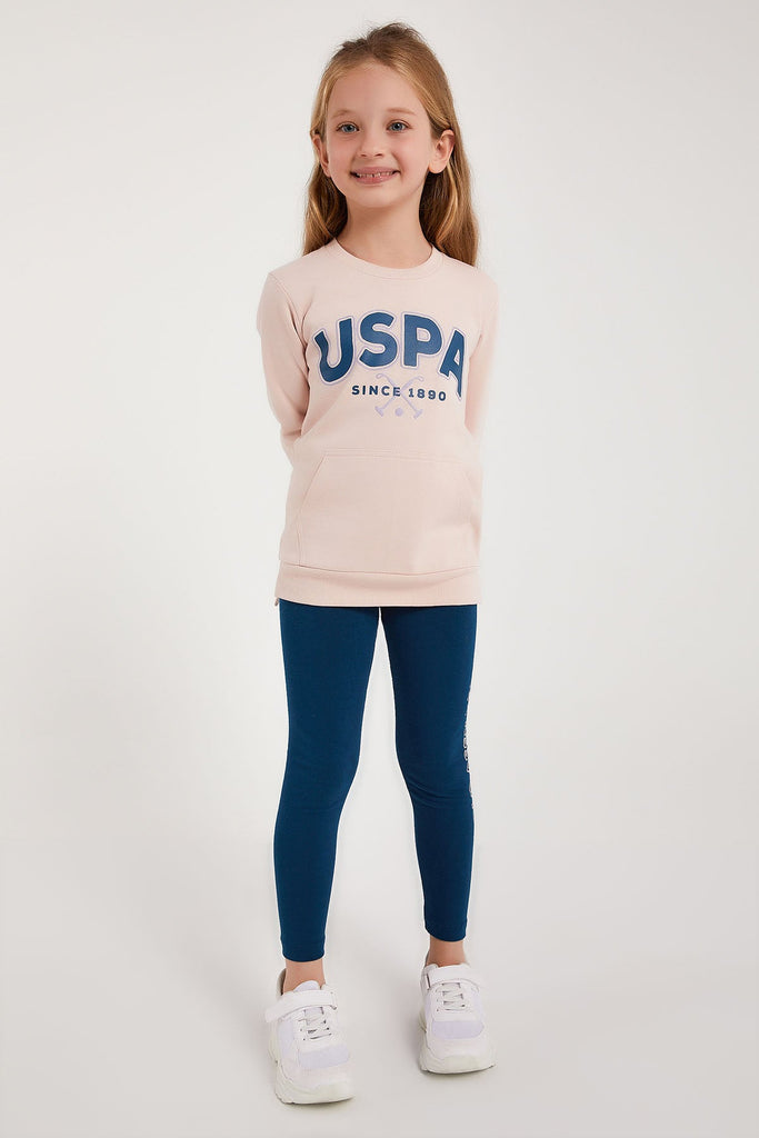 U.S. Polo Assn. roza trenerka za djevojčice (US1236-4-Powder) 5