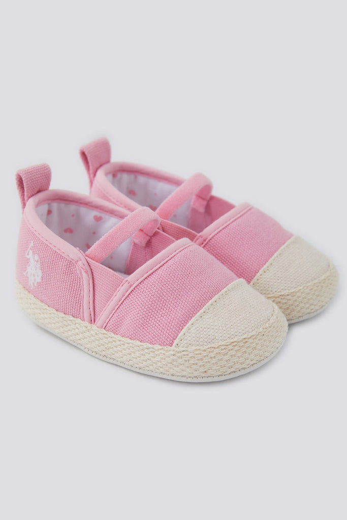 U.S. Polo Assn. roze bebi cipele s mašnom