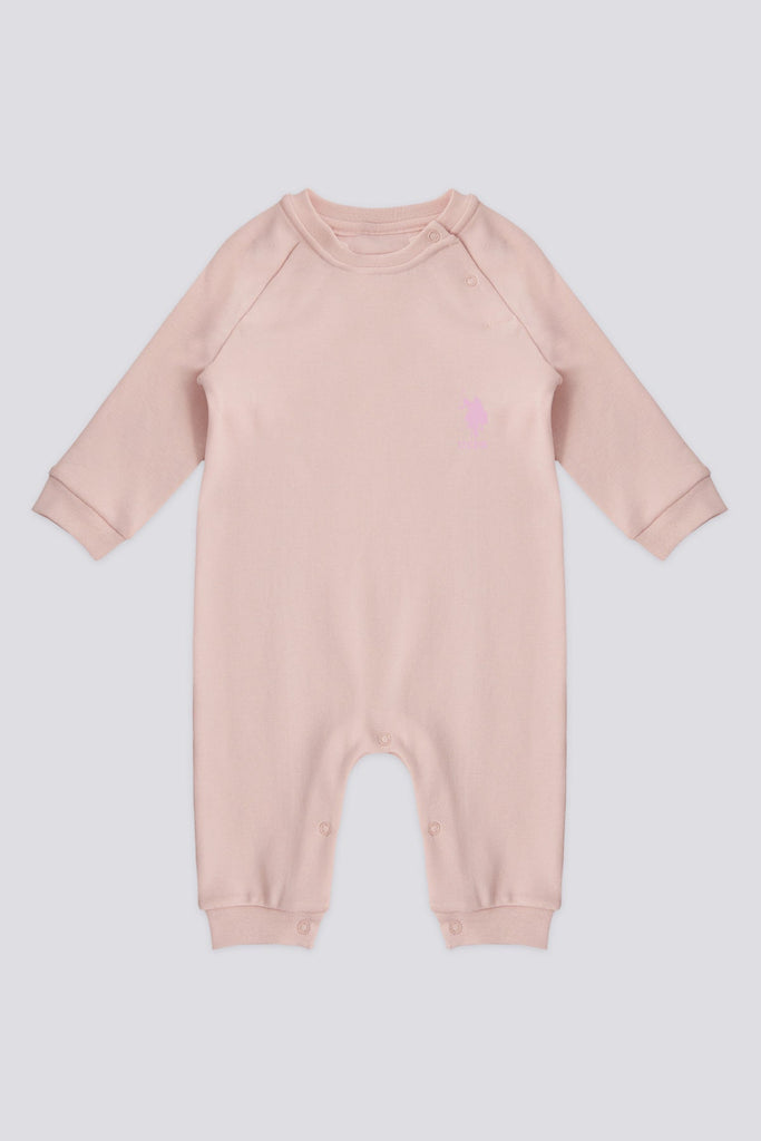 U.S. Polo Assn. roze kombinezon za bebe sa konjićem-[SKU]