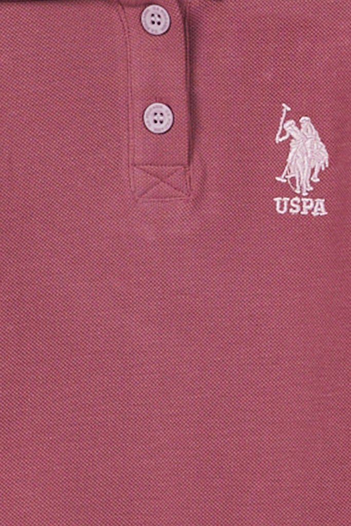 U.S. Polo Assn. roze komplet za bebe s konjićem