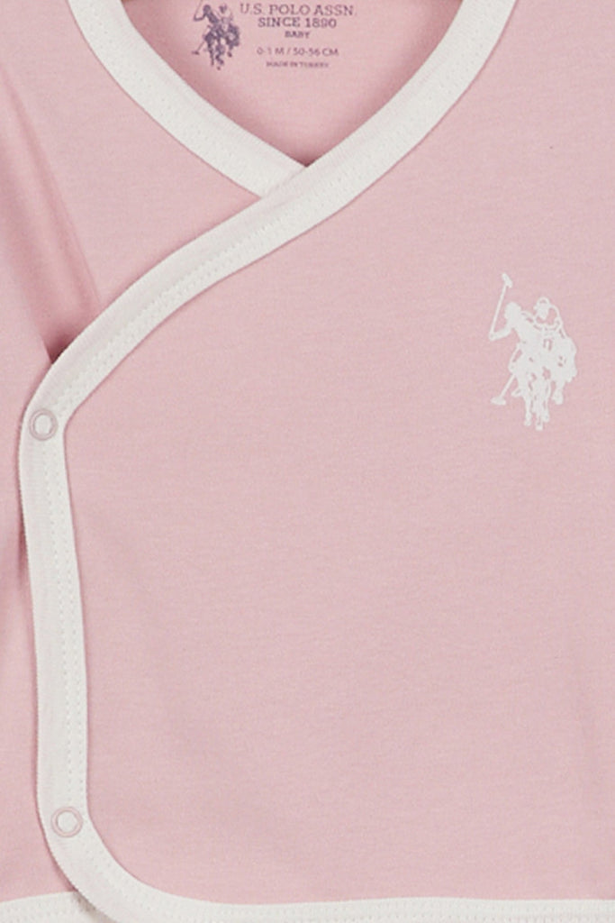 U.S. Polo Assn. rozi komplet za bebe sa zvjezdama-[SKU]