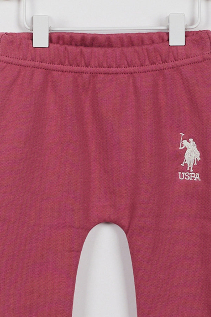 U.S. Polo Assn. rozi komplet za bebe (USB904-BONE-DRIED ROSE) 4