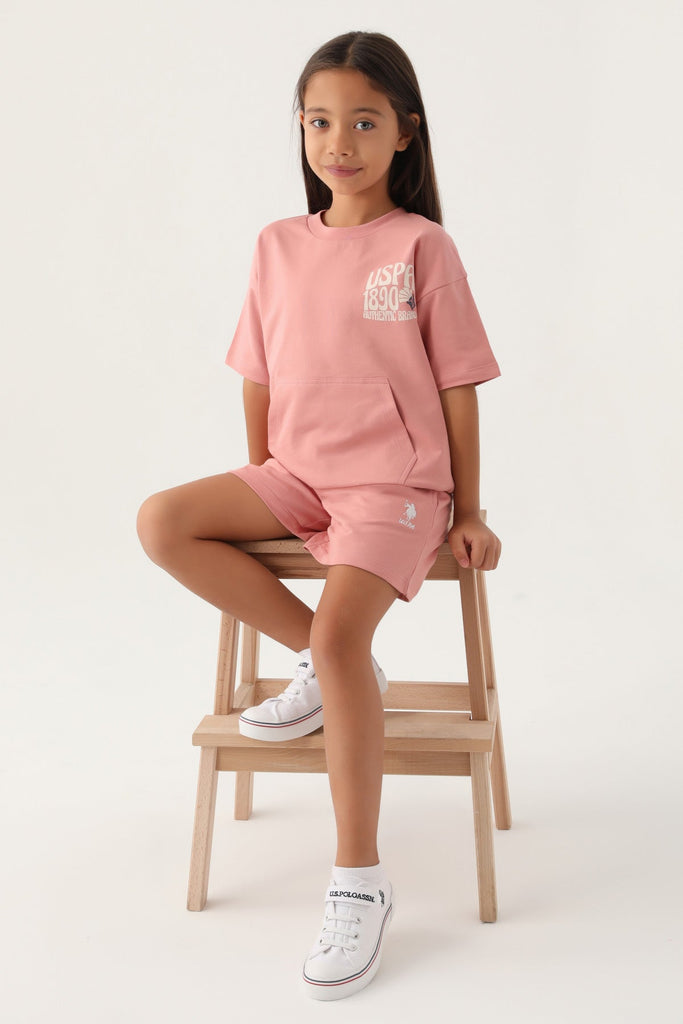 U.S. Polo Assn. sportski rozi komplet za djevojčice-[SKU]