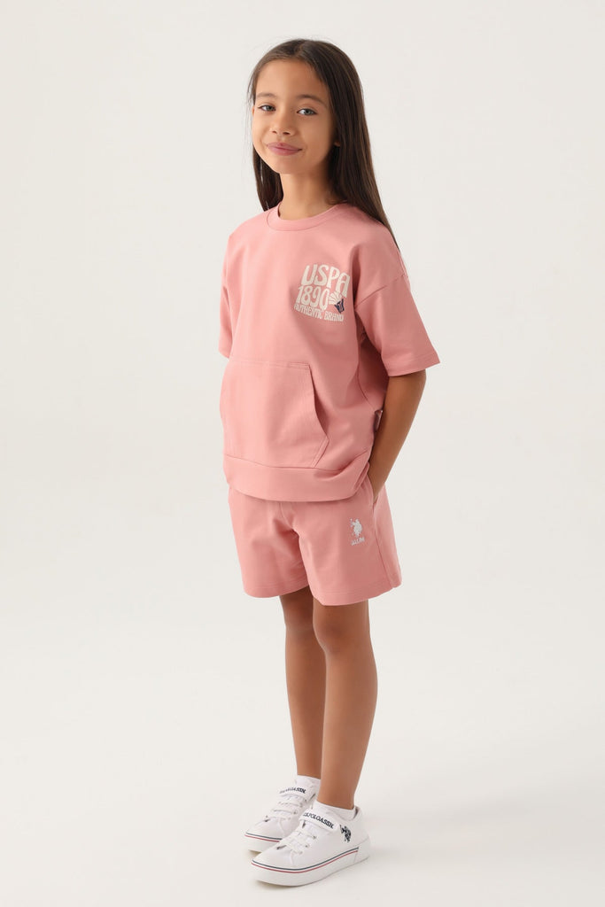 U.S. Polo Assn. sportski rozi komplet za djevojčice-[SKU]
