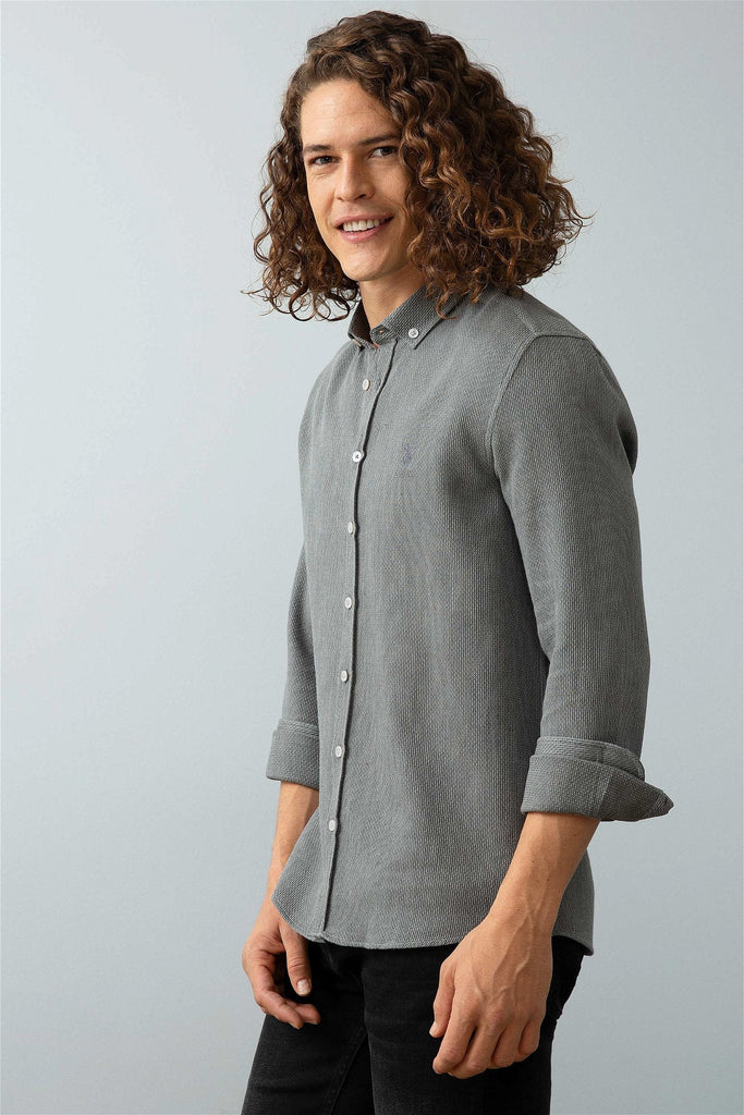 U.S. Polo Assn. siva muška košulja (676372VR006) 1