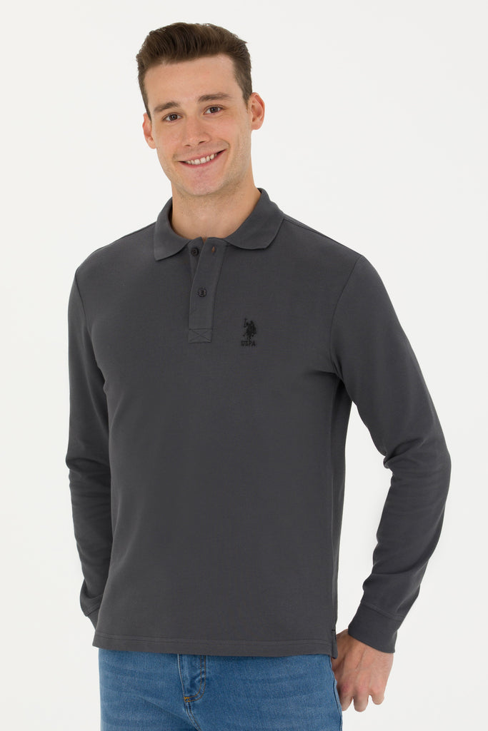U.S. Polo Assn. siva muška majica s dugim rukavima