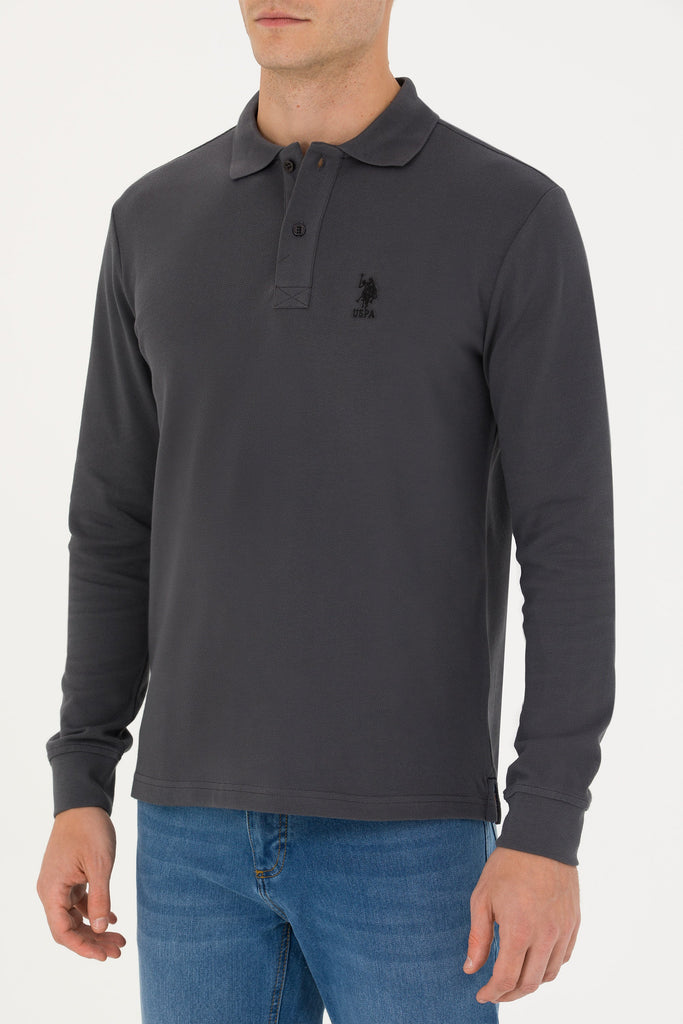 U.S. Polo Assn. siva muška majica s dugim rukavima