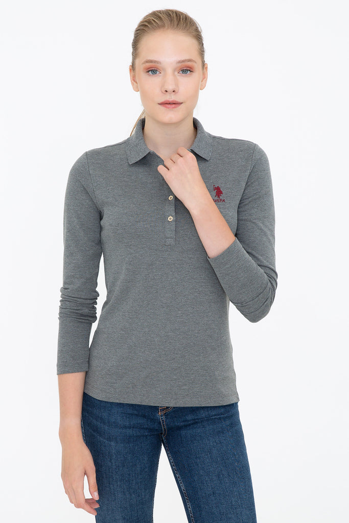 U.S. Polo Assn. siva ženska polo majica (1255389VR081) 3