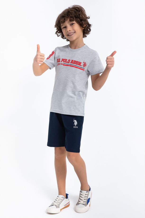 U.S. Polo Assn. sive set majica i hlače za dječake (US1101-4-Grey-Melange) 1