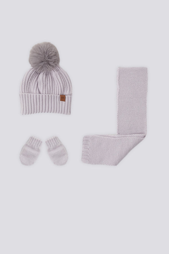 U.S. Polo Assn. sivi komplet za bebe sa aksesoarima-[SKU]