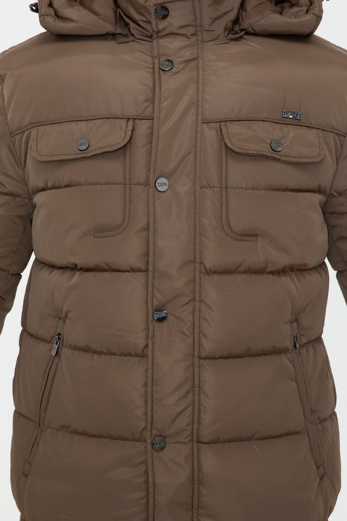 U.S. Polo Assn. smeđa muška jakna s kapuljačom