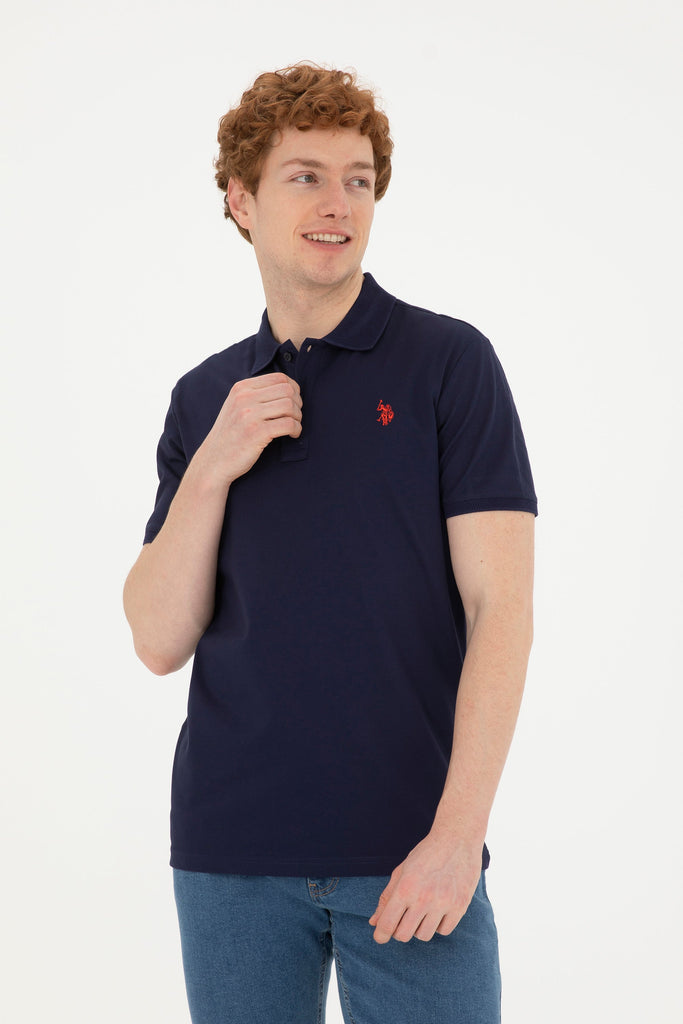 U.S. Polo Assn. teget plava muška majica s ovratnikom-[SKU]