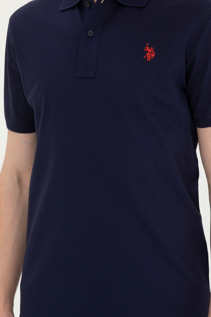 U.S. Polo Assn. teget plava muška majica s ovratnikom-[SKU]