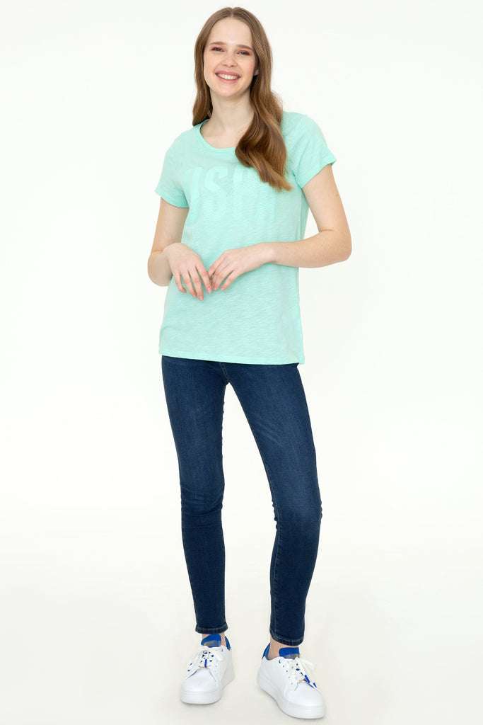 U.S. Polo Assn. mint zelena ženska majica (1226676VR090) 3