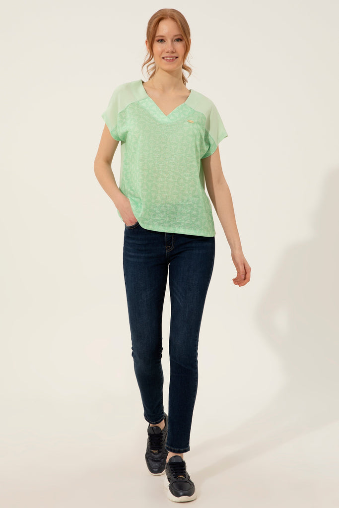 U.S. Polo Assn. zelena ženska majica (1362914VR090) 2