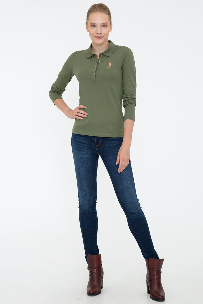 U.S. Polo Assn. zelena ženska polo majica (1255389VR027) 4