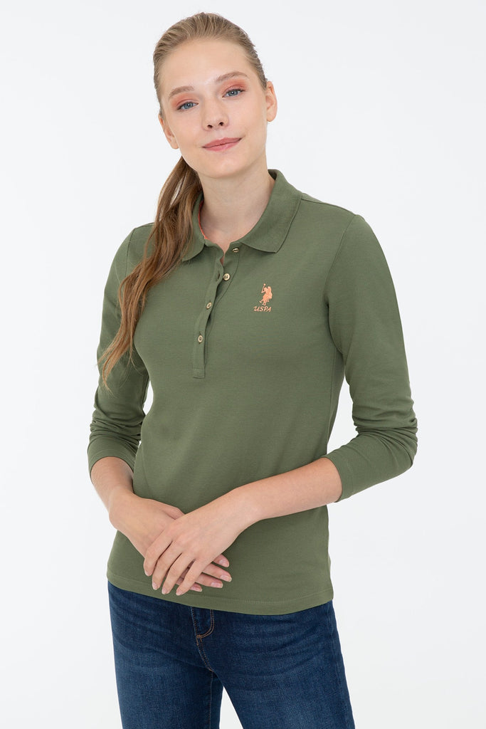 U.S. Polo Assn. zelena ženska polo majica (1255389VR027) 1