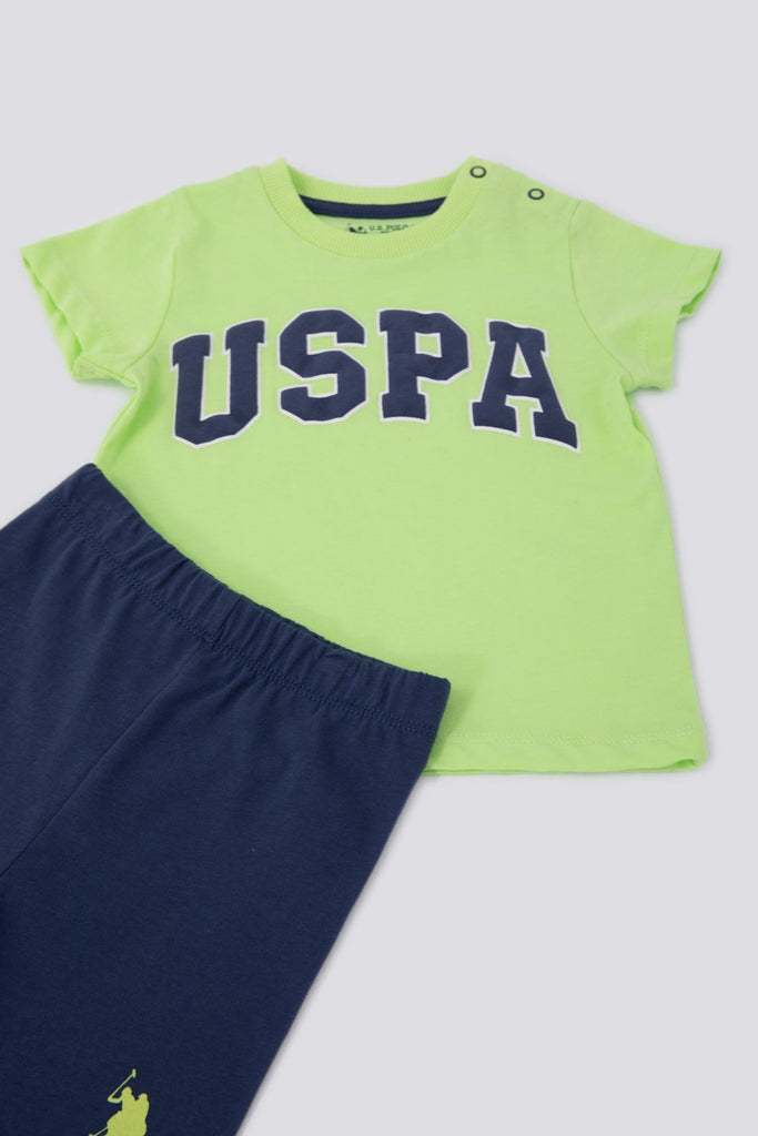 U.S. Polo Assn. zeleni komplet za bebe (USB1104-LIME) 5