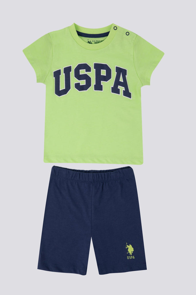 U.S. Polo Assn. zeleni komplet za bebe (USB1104-LIME) 1