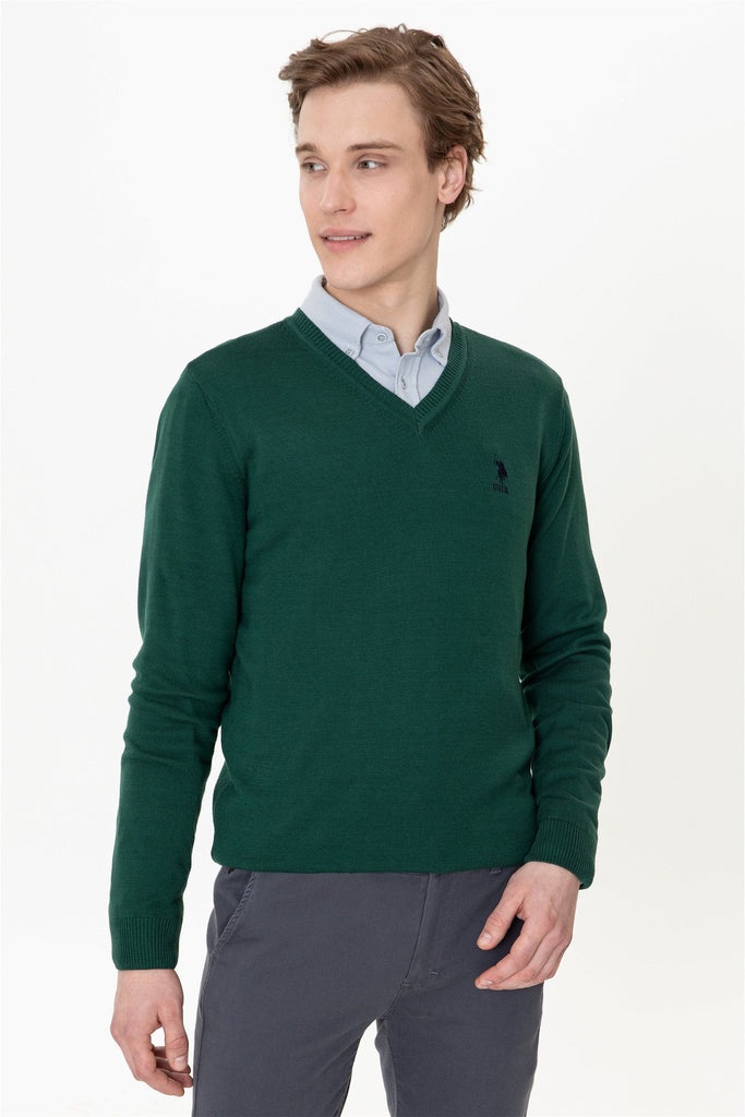 U.S. Polo Assn. zeleni muški džemper (1260040VR054) 1
