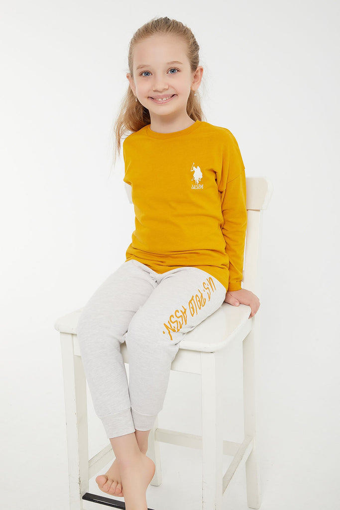 U.S. Polo Assn. žuta pidžama za djevojčice (US1208-4-GOLD) 4