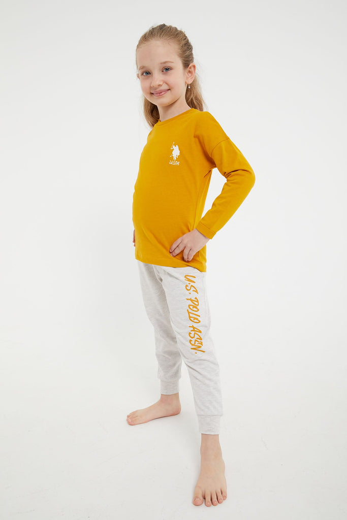 U.S. Polo Assn. žuta pidžama za djevojčice (US1208-4-GOLD) 1