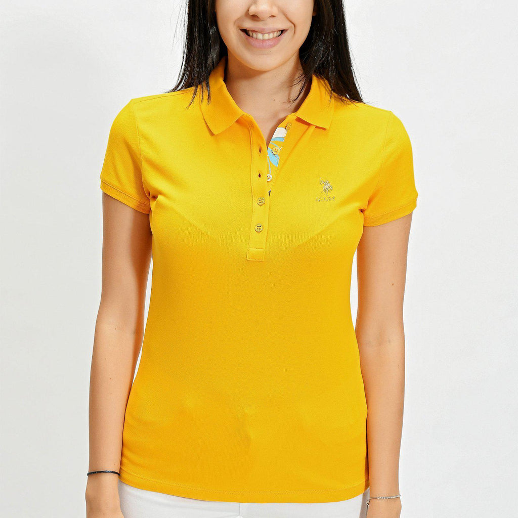 U.S. Polo Assn. žuta ženska polo majica (1191075VR044) 1