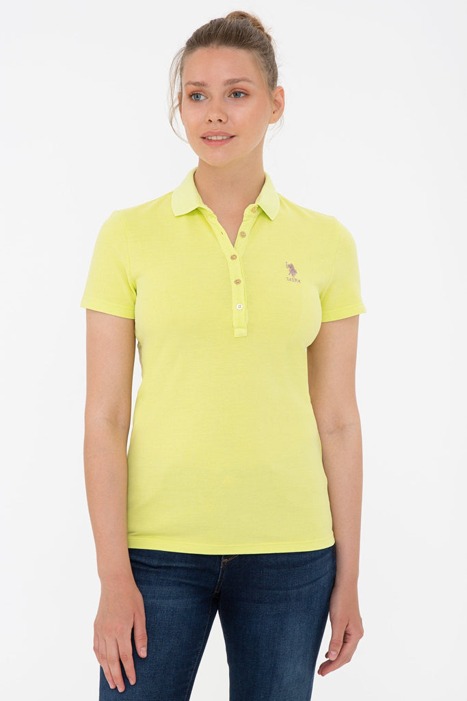 U.S. Polo Assn. žuta ženska polo majica Lollipop