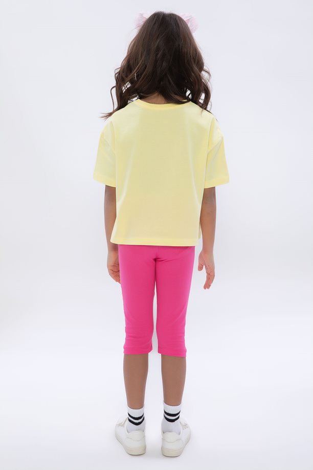 U.S. Polo Assn. žute set majica i hlače za djevojčice (US1087-4-Yellow) 3
