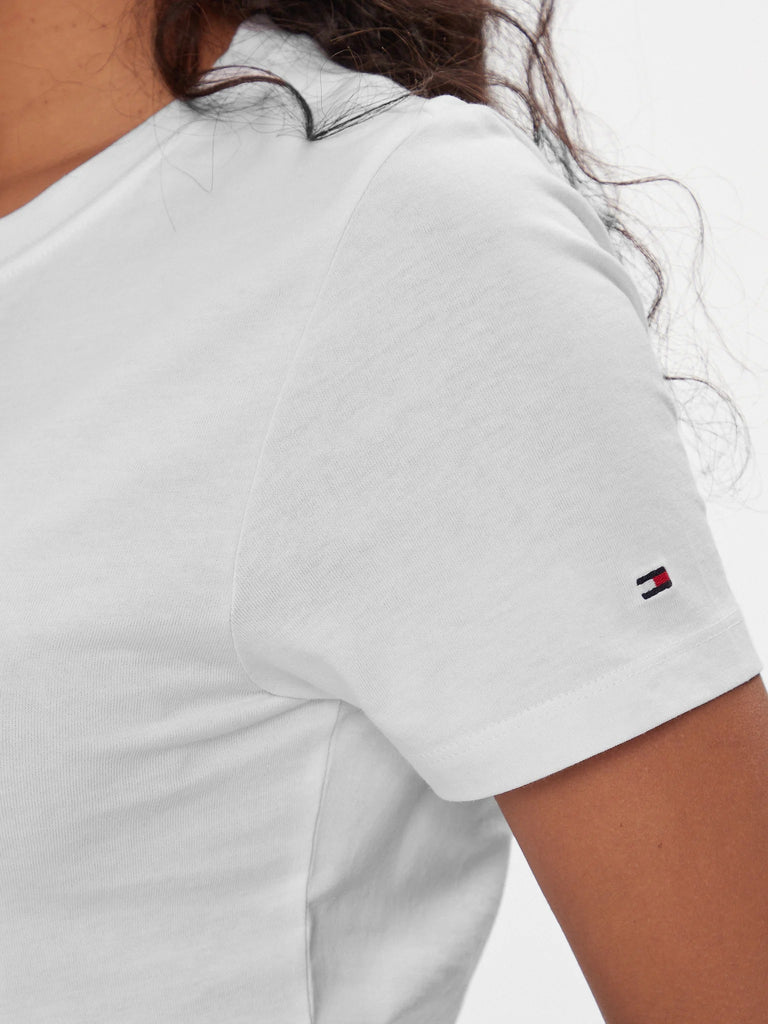 Tommy Hilfiger bijela ženska majica s okruglim ovratnikom-[SKU]